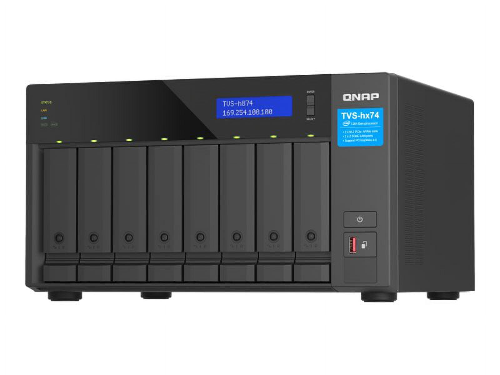 QNAP TVS-H874 - NAS server - 8 bays - SATA 6Gb/s - RAID JBOD, 0, 1, 5 ...