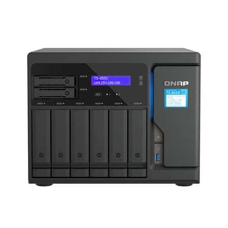 QNAP TS-855X 8-Bay NAS Enclosure, Intel Atom C5125 2.8GHz, 32GB RAM, Diskless