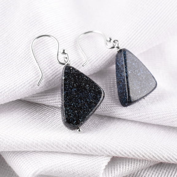 QNAVIC AA Matrix Opal Fire Cabochon Crystal Dangle Drop Earrings for Women, Birthstone Handmade Wedding Jewelry, 925 Sterling Silver Earrings Gift for Her Mom