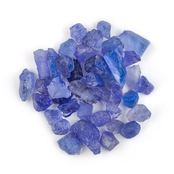 QNAVIC Natural Raw Tanzanite Tiny Rough Rock Gemstone, Chakra Healing Energy Birthstone Crystal for Jewelry Making Supplies, Birthday Gift, DIY Crafts, Wholesale Bulk Lot 50 carats