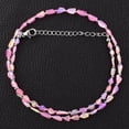 thumbnail image 1 of QNAVIC Pink Ethiopian Fire Opal Gemstone Beads with Silver Ball Dainty Choker Necklace for Women, Handmade Jewelry, Chakra Healing Crystals, Birthstone, Rhodium Plated 925 Sterling Silver Chain 18", 1 of 5