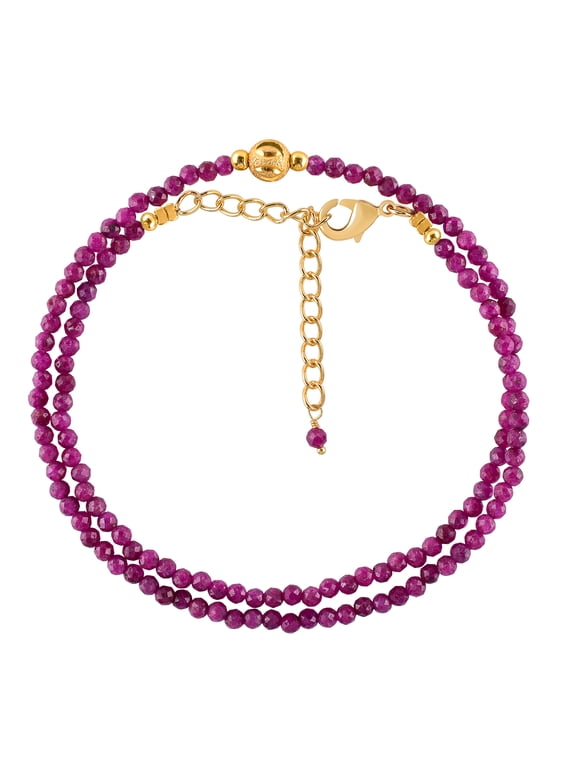 Ruby Gemstone Crystal Choker Necklace for Women