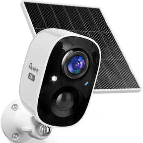QNINE Solar Security Camera Outdoor Wireless, 2.5K 3MP WiFi Home Surveillance Camera with Solar Panel, Rechargeable Battery, Color Night Vision, PIR Motion Detection, IP66 Waterproof, 2-Way Audio