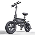 thumbnail image 1 of QNUT 14" Folding E-Bike for Adults/Teens - 750W Peak, 20MPH, 35-53 Mile Range (48V), 4-Speed, Comfort Seat, UL2849 Certified for City/Commuter Riding, 1 of 10