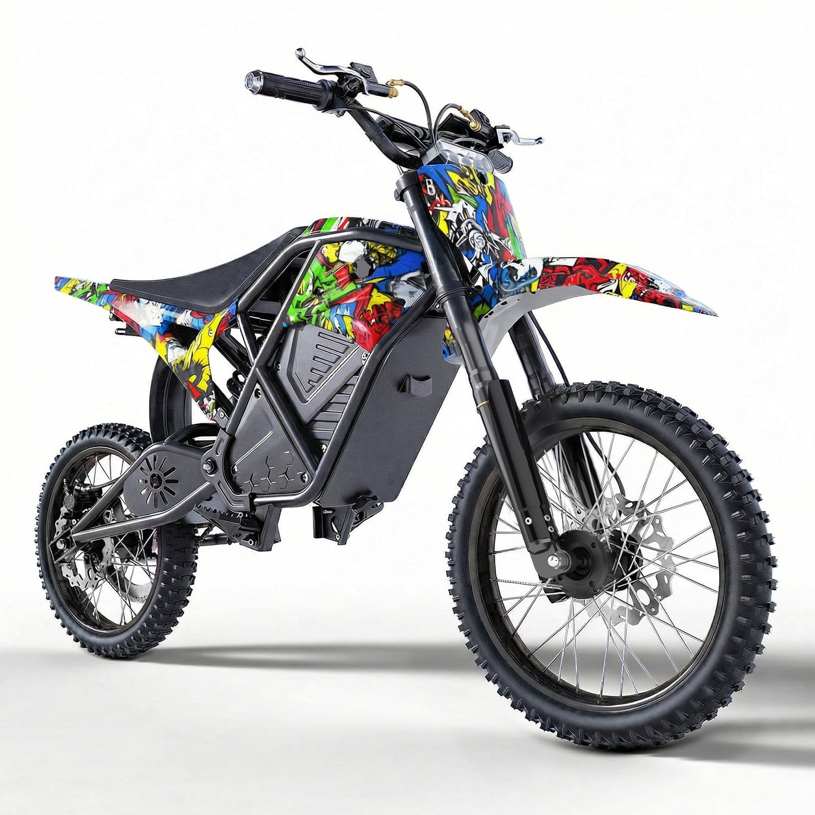 QNUT Electric Dirt Bike for Teens Adults, 3000W 38MPH Electric-Motorcycle Fat Tire with 48V 21Ah Battery E Dirt Bike 200Nm Dual Hydraulic Brakes Full Suspension Off-Road Ebike for 13+ UL2849 Listed