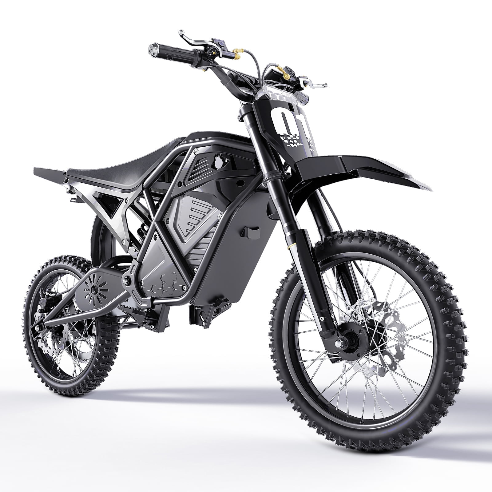 QNUT Electric Dirt Bike for Teens Adults, 3000W 38MPH Electric-Motorcycle Fat Tire with 48V 21Ah Battery E Dirt Bike 200Nm Dual Hydraulic Brakes Full Suspension Off-Road Ebike  UL2849 Listed