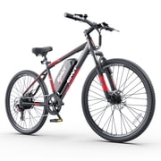 QNUT Victor 4.0 Electric Bicycle for Adults&Teens,Peak 750W,40-Mile Range,20MPH,7-Speed,7.8Ah Removable Battery,26,Dual Disc Brakes,Mountain E-MTB,Commuter Road Bike,UL2849