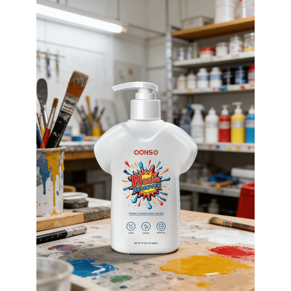 QONS Gentle & Moisturizing Epoxy Resin Cleaner Remover - Natural, Comfortable Hand Cleaner for Removing Uncured Resin, Glue, and Paint from Skin, Tools and Molds, Ideal for Artists and Crafters