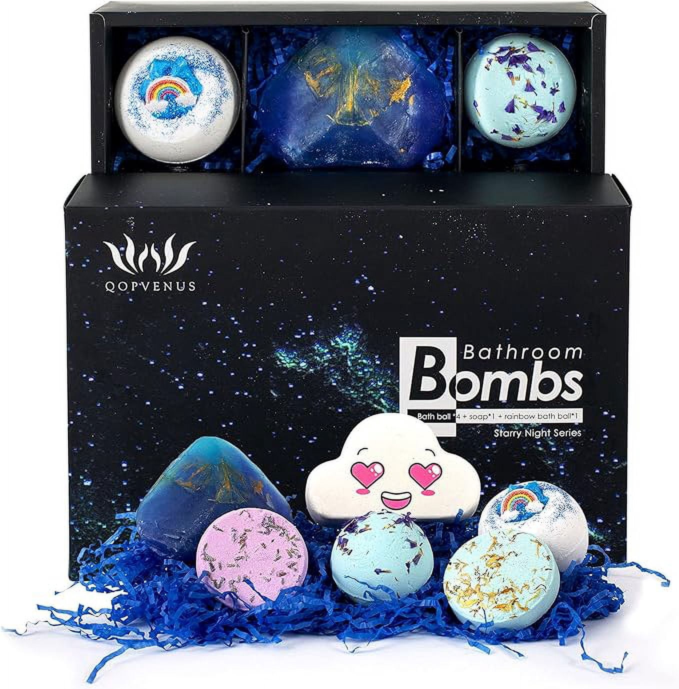 Bath Bombs Gift Set For Women - 50 Pcs Natural Organic Bubble Bath With 10 Scents, Handmade, Spa Quality