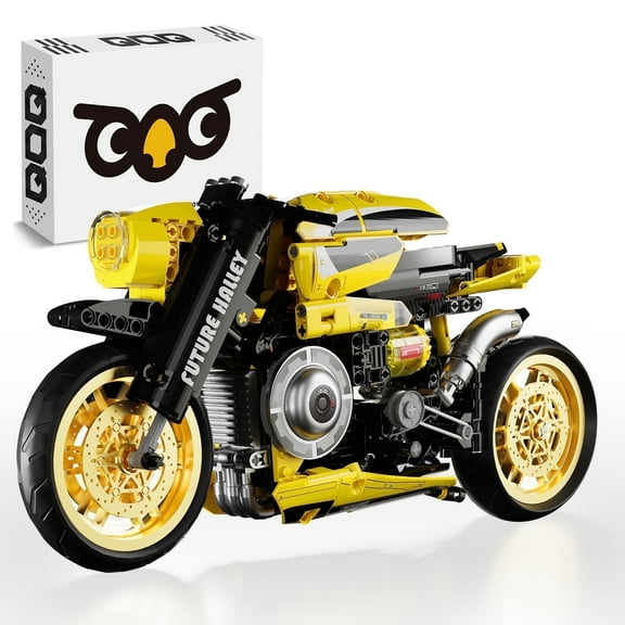 Leimiao 1:8 Motorcycle building Set - 679Pcs Collectible Toy, Adult Building Blocks, Birthday Gift for 8  Boys & Teenagers