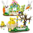 thumbnail image 1 of Leimao Rabbit Chick Animal Toy Building Set for Kids 8+,Easter Creative Play Building Toy(877Pcs), 1 of 7