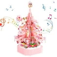 thumbnail image 1 of QOQ Christmas Tree Music Box Building Set - Plays Holiday Melodies, LED Lights, ABS Material, Perfect Gift for 8+ Girls/Mom（558pcs）, 1 of 7