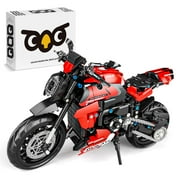 QOQ Motorcycle Building Blocks Kit, 1:10 Scale Technic Motorcycle Set for Boys and Girls 8+, Children Adult Plastic Collectible Car Gift (551Pieces）