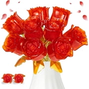 QOQ Rose Flower Building Block Set - 9 Artificial Roses with Adjustable Petals Home Decoration, Ideal as a Gift for Valentines Day, Mothers Day, and Anniversaries. 558pcs