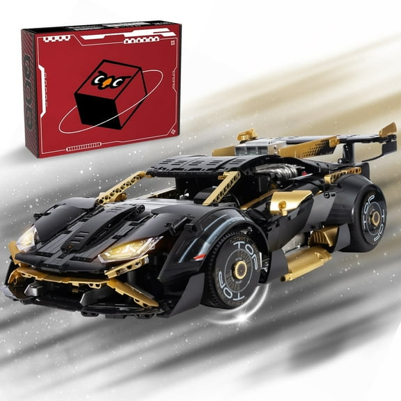 QOQ Super Sports Car Building Blocks Set,1:10 Scale Car Model,Race Car Building Kits for Adult and Youth Age 14+ Collections(2519pcs)