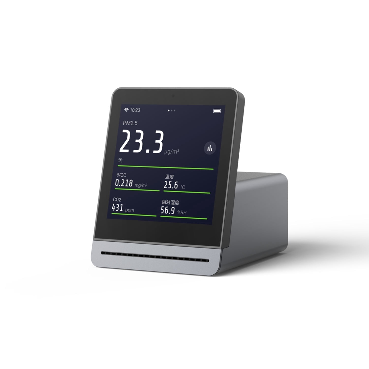 Wingstack Qp Display QP Pro Award-Winning 5-in-1 Indoor Air Quality Monitor with WiFi HD ...