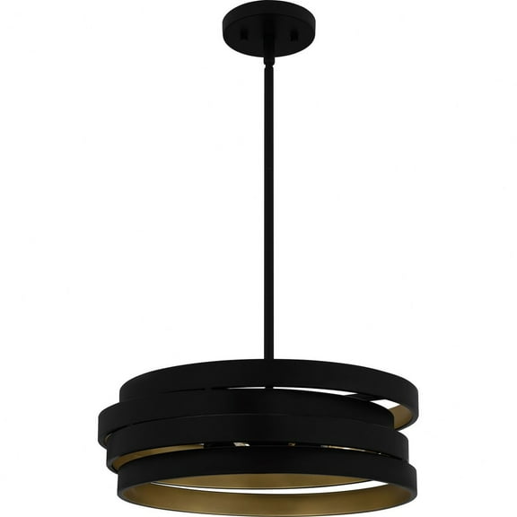 Quoizel Berner 3-Light Matte Black Pendant Light