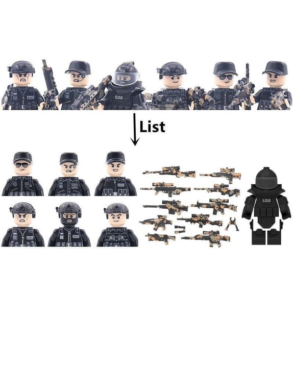 Children's Building Block Set - Ghost Camouflage Special Forces Figures, Action Military Toy Collection