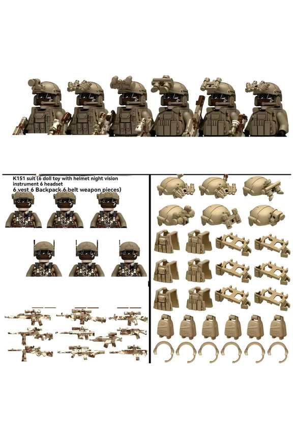 Children's Building Block Set - Ghost Camouflage Special Forces Figures, Action Military Toy Collection
