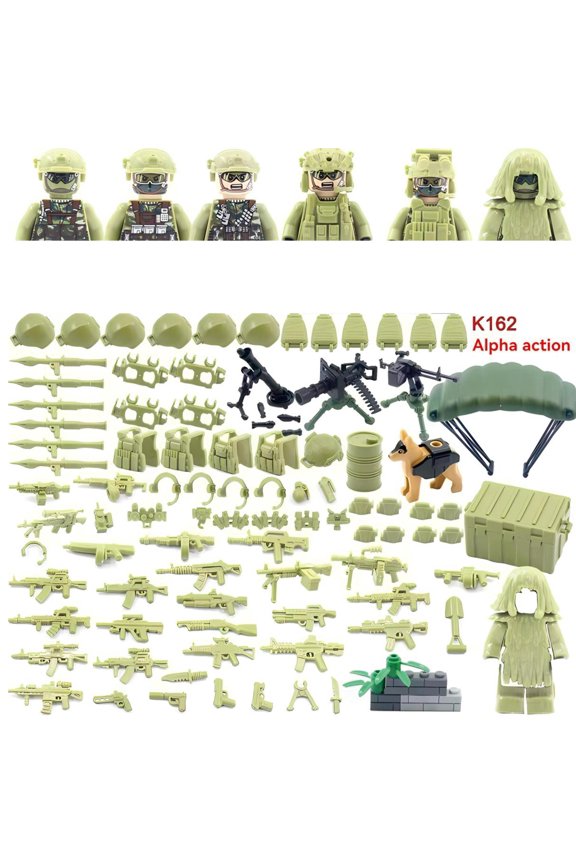 Children's Building Block Set - Ghost Camouflage Special Forces Figures, Action Military Toy Collection