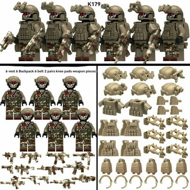 QPAZ Children's Building Block Soldier Ghost Camouflage Special Forces Figures Set - Military Toy Collection