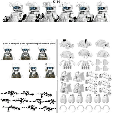 QPAZ Military Building Blocks Soldier Set - Desert Special Forces Ghost Police Assembly Toy for Kids