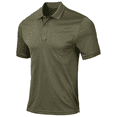 thumbnail image 1 of QPNGRP Men's Golf Polo Shirts Short Sleeve Moisture Wicking Dry Fit Performance Daily Casual Stylish Collared Shirts for Men Army Green L, 1 of 8