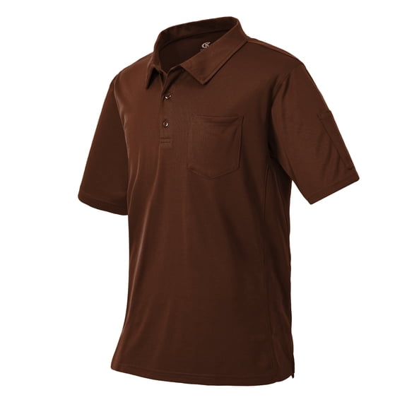 QPNGRP Men's Polo Shirt Short Sleeve Quick Dry Performance Lightweight Shirts