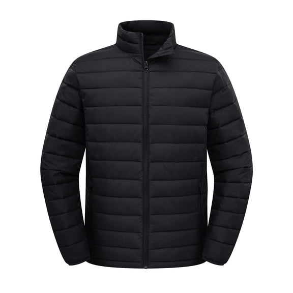 QPNGRP Men's Puffer Jacket Lightweight Water Resistant Insulated Winter Puffy Coat for Snow Ski Hiking Travel