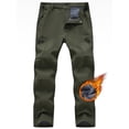 thumbnail image 1 of QPNGRP Men's Snow Ski Pants Water Resistance Fleece Lined Cargo Pants Softshell for Winter Outdoor with Zippered Bottom Legs, 1 of 12