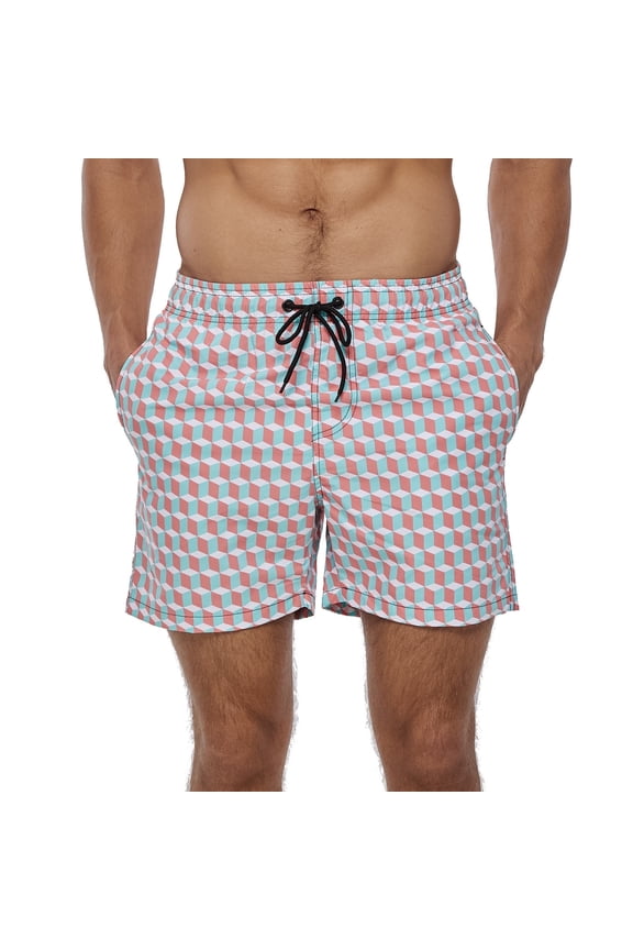 Men's Swim Trunks Quick Dry Beach Shorts with Mesh Lining
