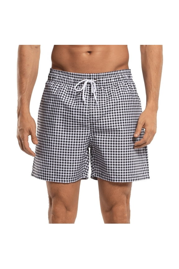 Men's Swim Trunks Quick Dry Beach Shorts with Mesh Lining