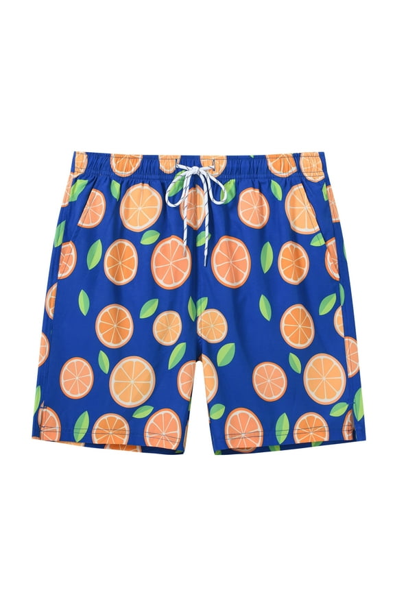 Men's Swim Trunks Quick Dry Beach Shorts with Mesh Lining