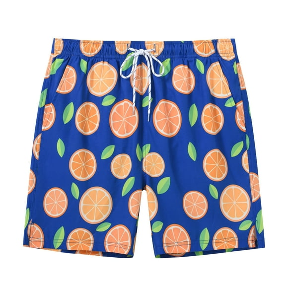 QPNGRP Men's Swim Trunks Quick Dry Beach Shorts with Mesh Lining