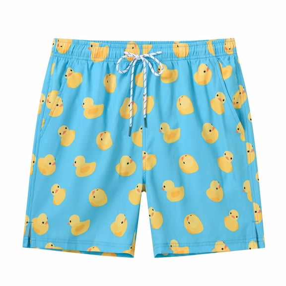 QPNGRP Men's Swim Trunks Quick Dry Beach Shorts with Mesh Lining