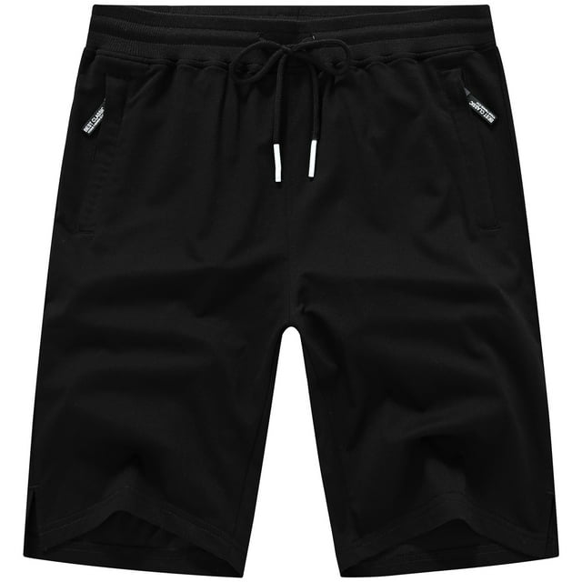 QPNGRP Men's Workout Stretch Shorts Casual Drawstring Elastic Zipper ...