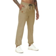 VSSSJ Mens Versatile Sweatpants Regular Fit Solid Color Drawstring ...
