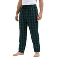 thumbnail image 1 of QPNGRP Mens Fleece Plaid Pajama Pants Bottoms with Pockets Cozy Sleepwear Lounge Wear Green XXL, 1 of 8