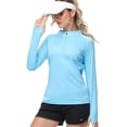 thumbnail image 1 of QPNGRP Women's Long Sleeve Shirts UPF 50+ Sun Protection SPF Quick Dry Lightweight T-Shirt Swim Hiking Runing Fishing Tops Skyblue S, 1 of 7