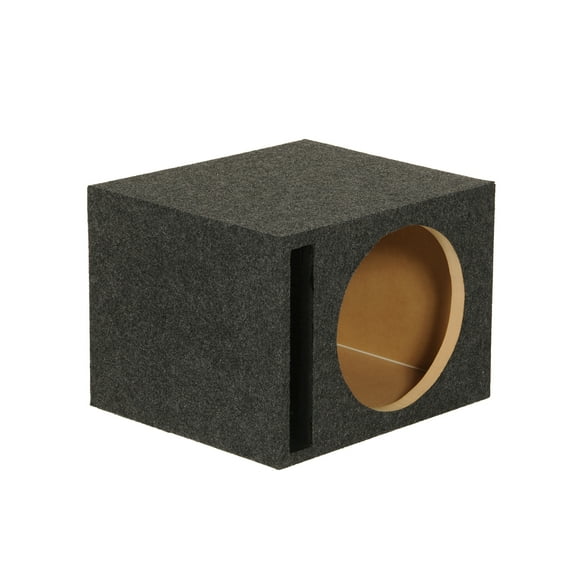 QPower 10 Inch Heavy-Duty Single Vented Vehicle Subwoofer Enclosure