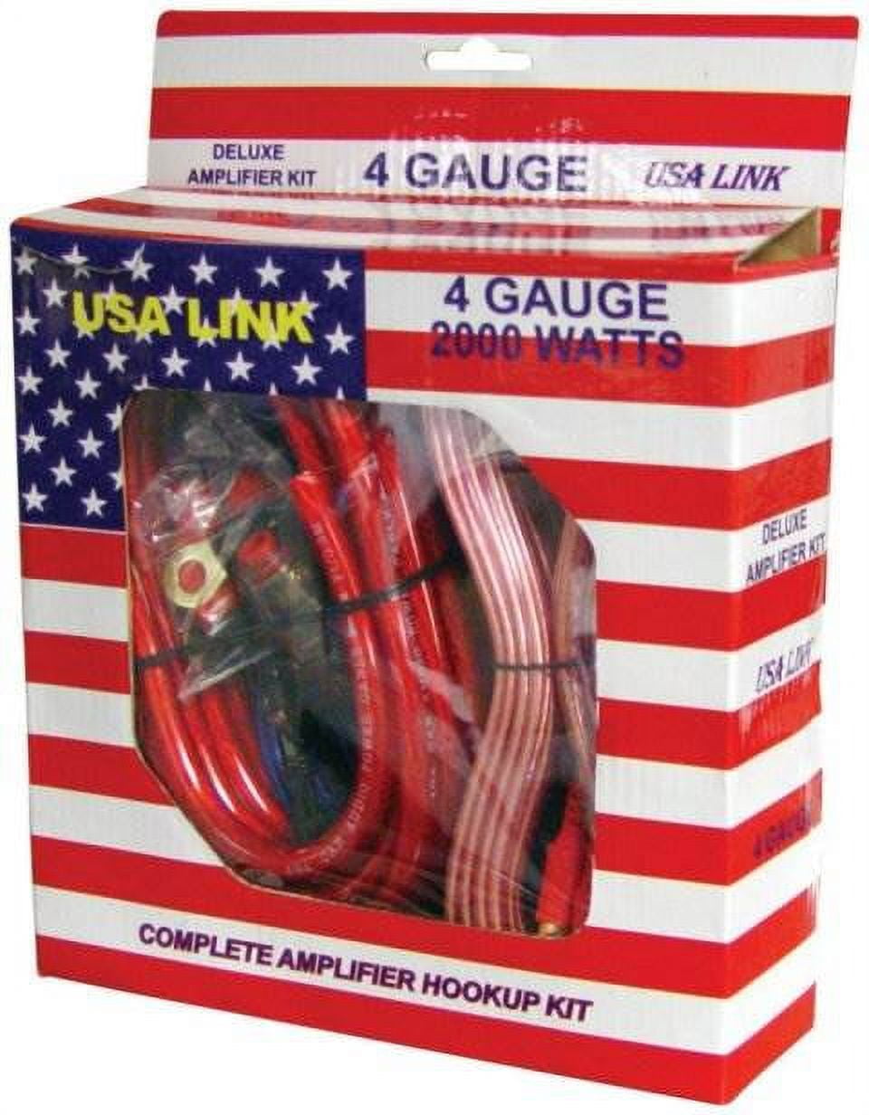 QPower 4 Gauge 2000W Car Amplifier Installation Wiring Kit with RCA and Fuse Holder
