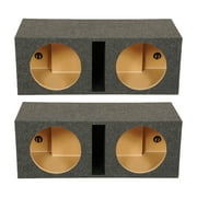 QPower QBASS Dual 10 Inch Car Audio Subwoofer Enclosure, Charcoal 2 Pack