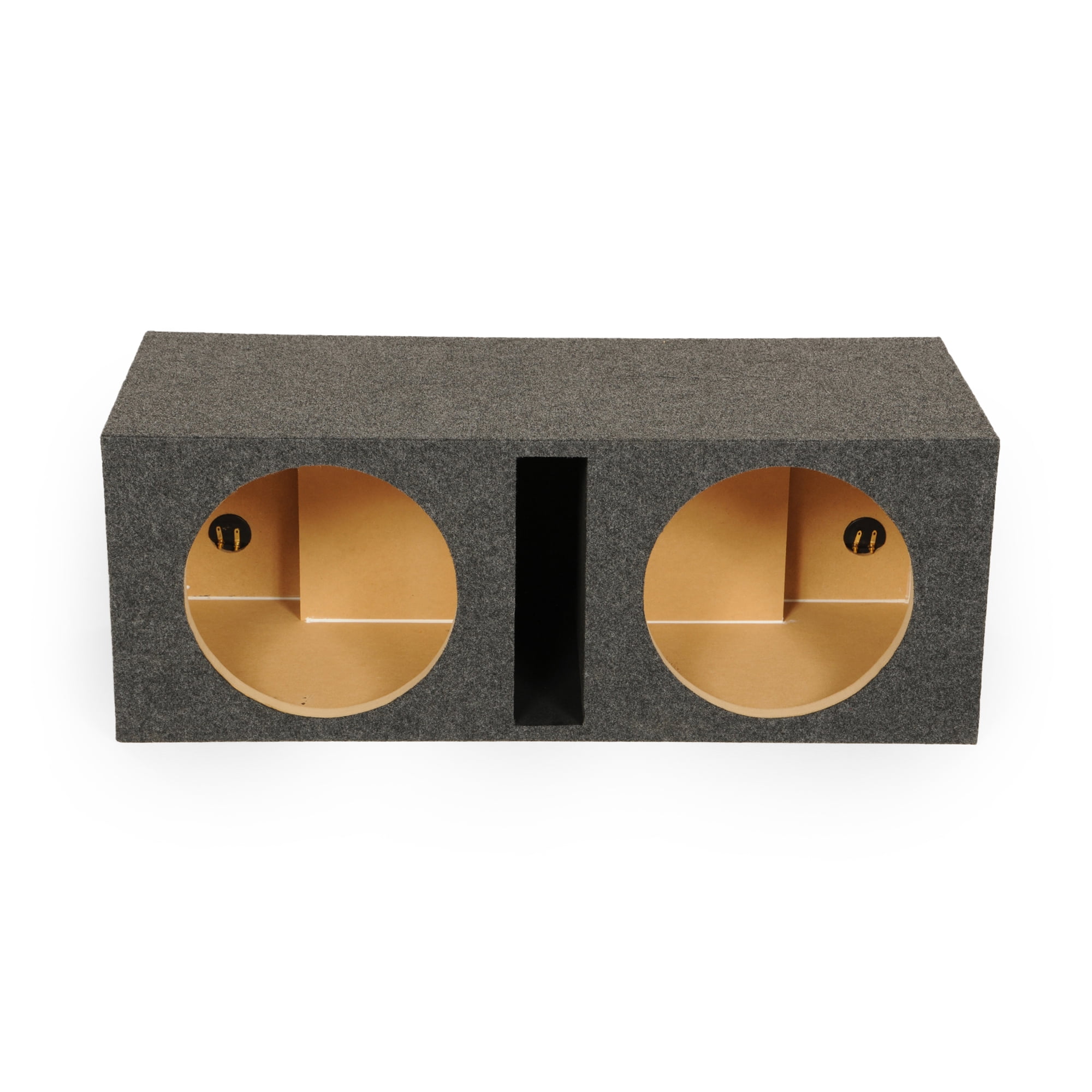 Walmart discounts of "QPower QBASS12 Dual 12"" Vented Ported Car Audio Subwoofer Box Enclosure, MDF Wood, Charcoal Gray"