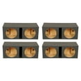 thumbnail image 1 of QPower QBASS Dual 12 Inch Car Audio Subwoofer Enclosure, Charcoal (4 Pack), 1 of 5
