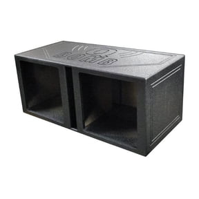 QPower QBOMB 15 Inch Vented Dual Subwoofer Enclosure Speaker Box, Square