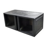 QPower QBOMB 15 Inch Vented Dual Subwoofer Enclosure Speaker Box, Square
