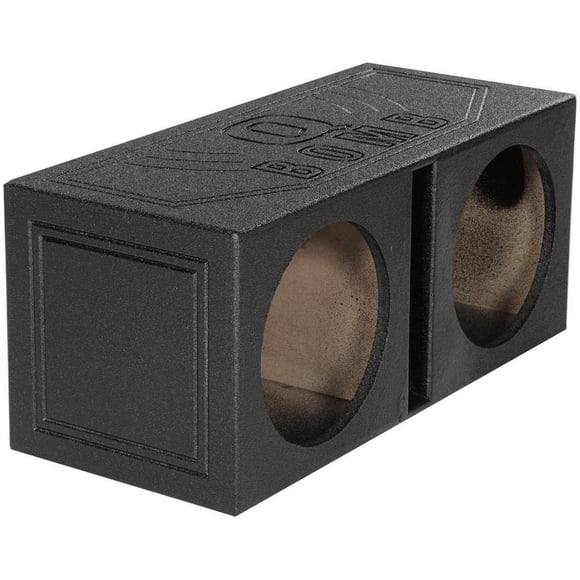 QPower QBOMB12V Dual 12" Vented Ported Subwoofer Sub Box w/ Bedliner Spray