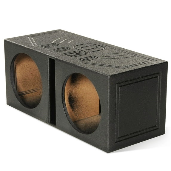 QPower QBOMB12V Dual 12" Vented Ported Subwoofer Sub Box w/ Bedliner Spray