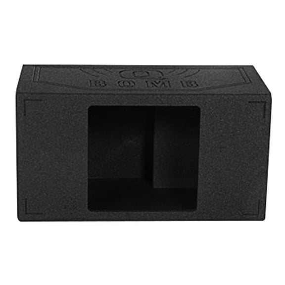 QPower QBOMB12VLSQ 12 Inch Side Ported Loudspeaker Cabinet, Black