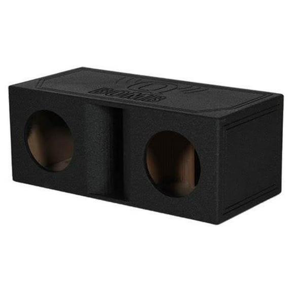 QPower QBomb QBOMB10HP Dual 10" Vented Port Subwoofer Box w/ Bedliner Spray